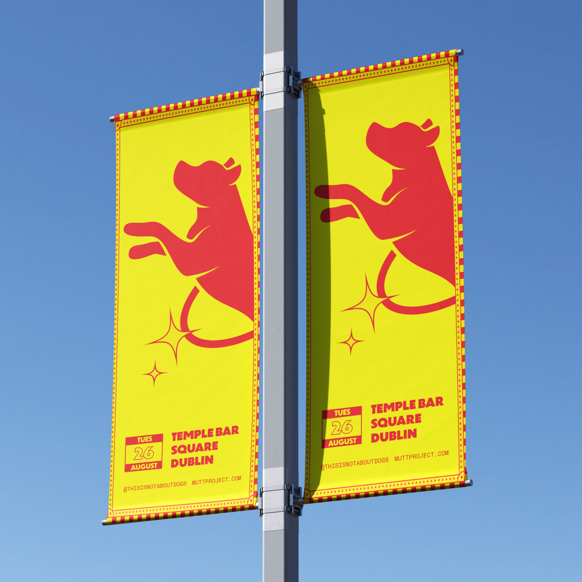 Flag style promotional graphics for MUTT