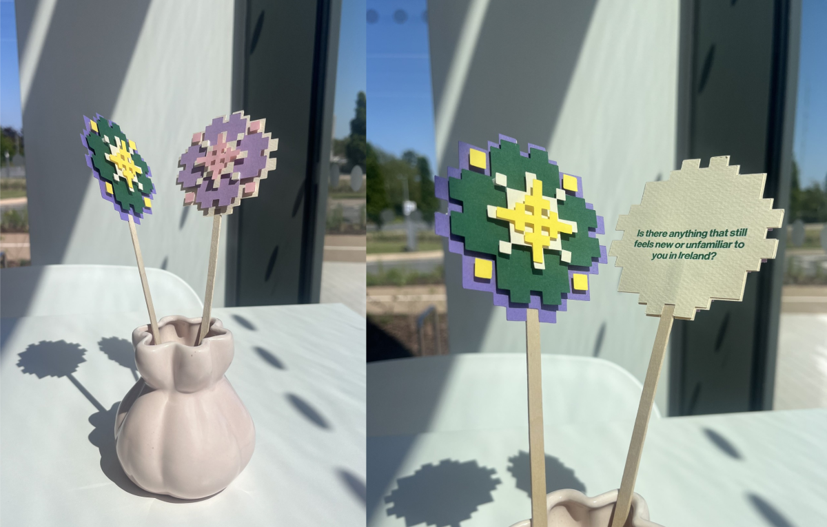 Conversation prompts in shape of flower