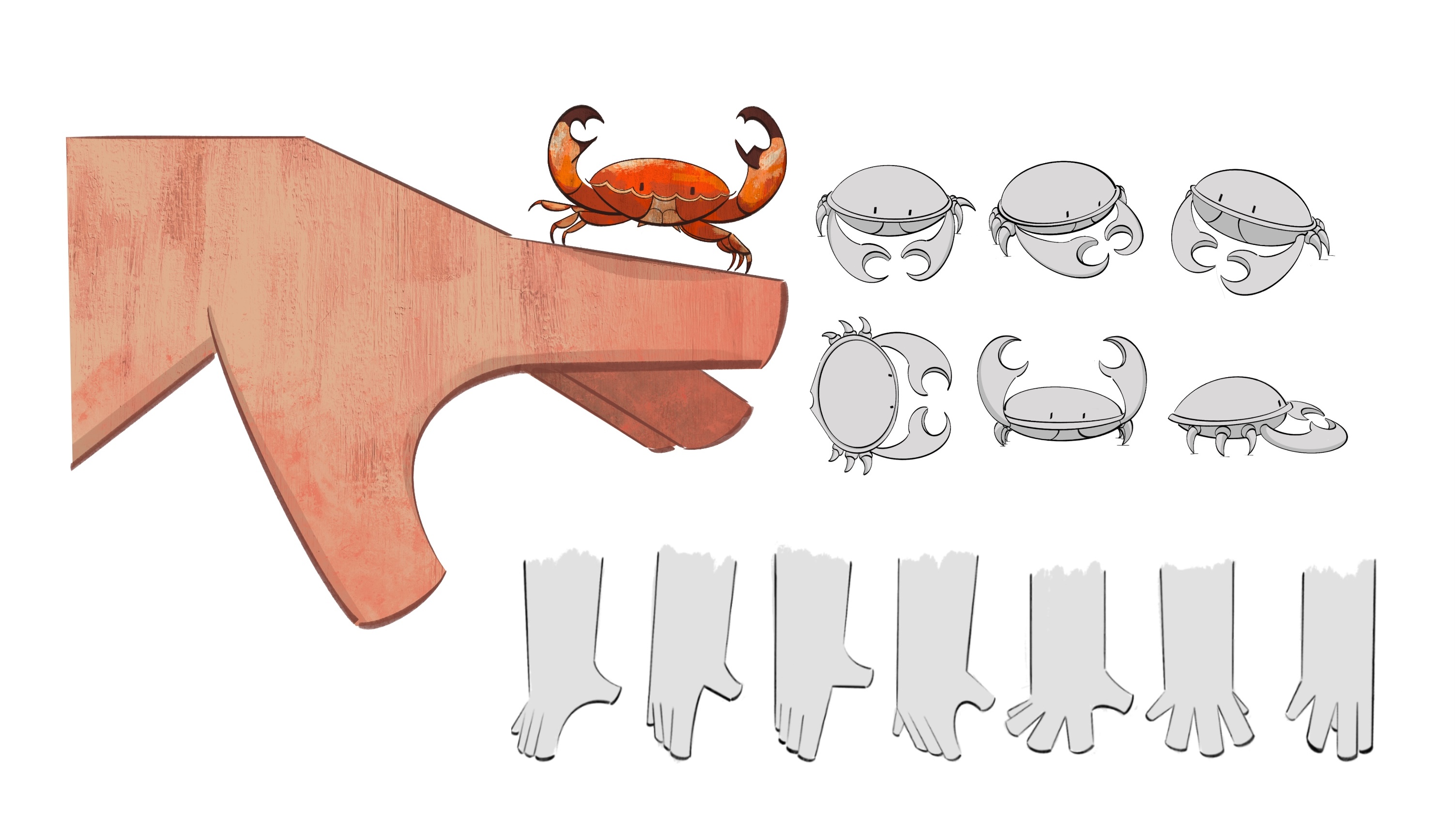 iadt animation graduate film - concept development of hands