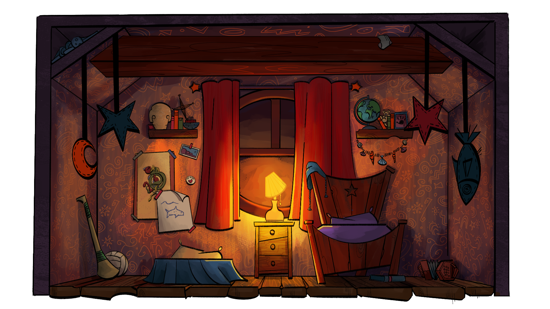 concept art of room layout