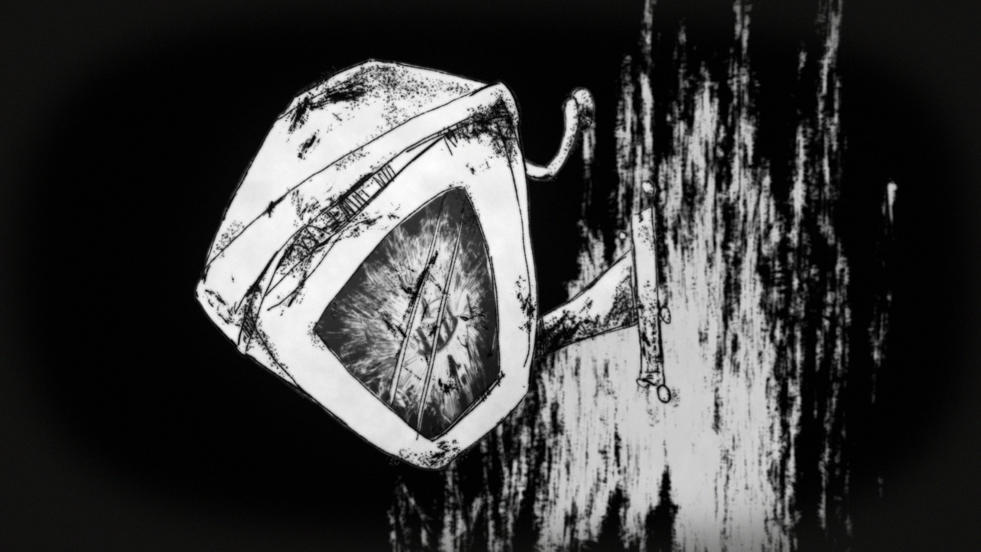 dry-point etching of a car wingmirror