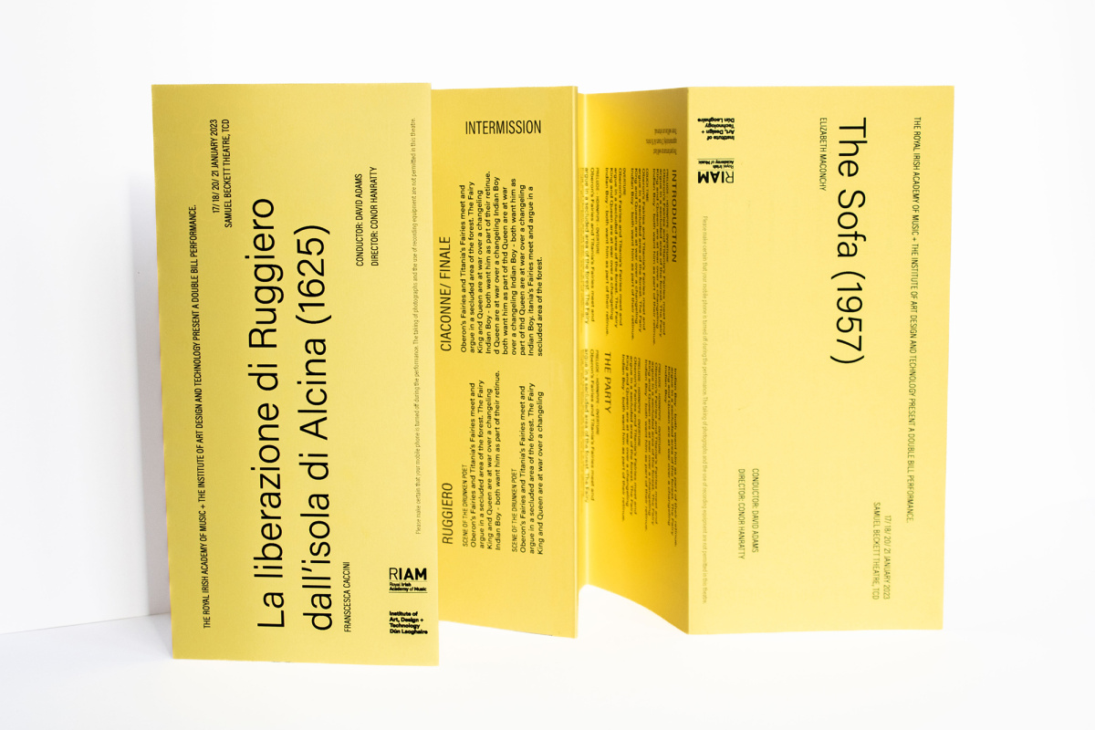 Programme leaflet unfolded