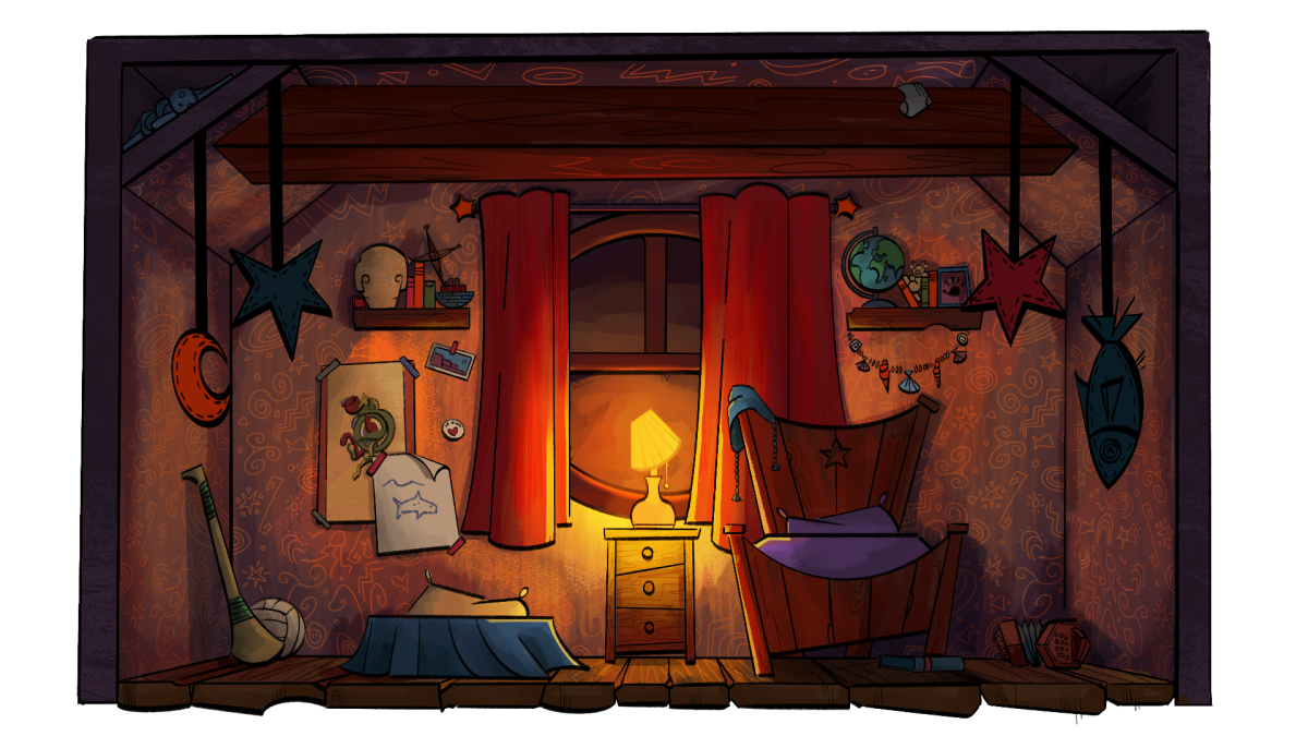concept art of room layout