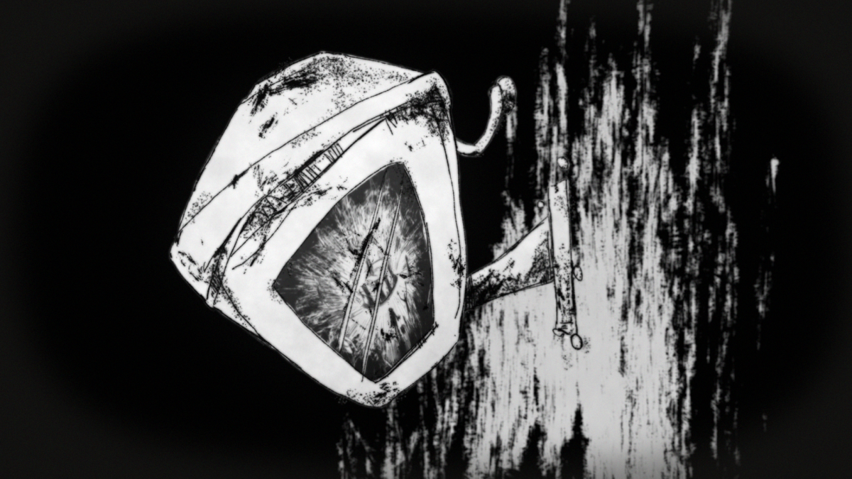 dry-point etching of a car wingmirror